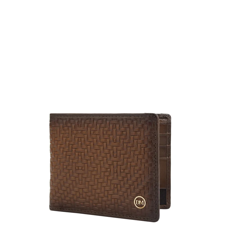 Da Milano Cognac Bifold Leather Mens Wallet